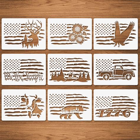 Amazon American Flag Rugged Stencil Patriotic Stencils Us