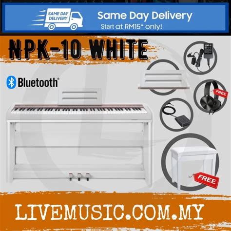 NUX NPK-10 88 Key Digital Piano with Wooden Stand and Bluetooth ...