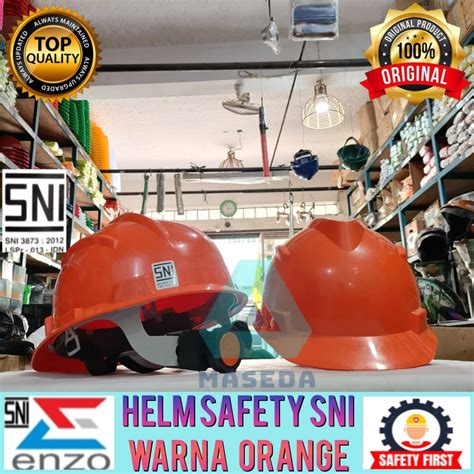 Jual Enzo Safety Helmet Helm Proyek Orange Sni Shopee Indonesia