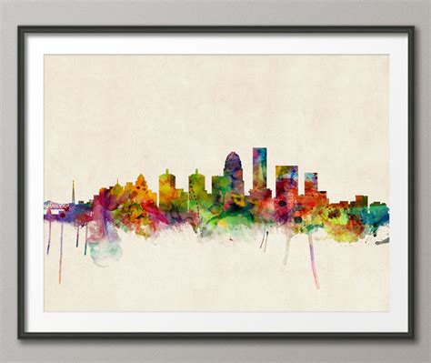 Louisville Skyline, Louisville Kentucky Cityscape Art Print 501 - Etsy