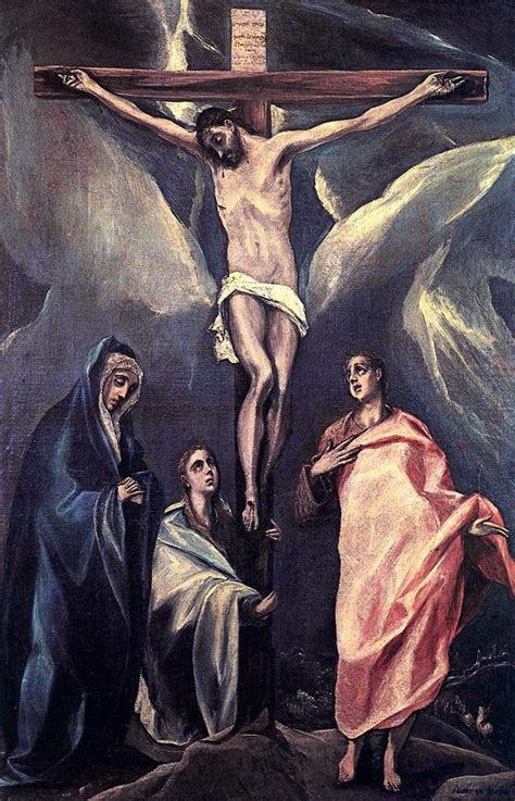 Crucifixion With The Virgin Mary And Saint John The Evangelist By El