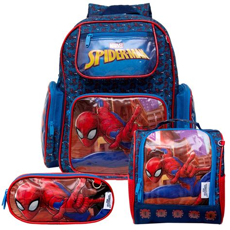 Mochila Infantil De Costas Lancheira Spider Man Toys U Submarino