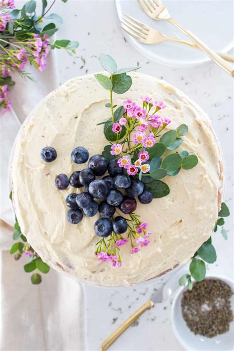Blueberry Lavender Naked Cake With Whipped Vanilla Buttercream Inspiration For Moms