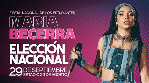 Maria Becerra será la artista invitada en la Fiesta Nacional de los