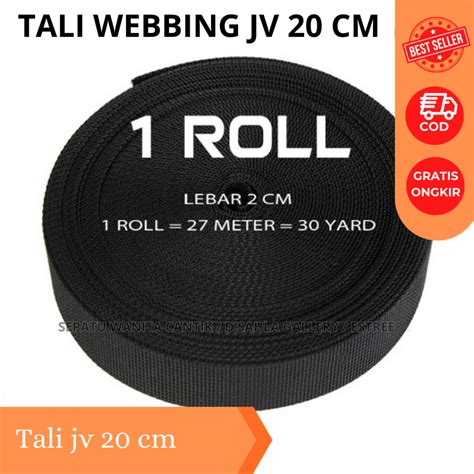 Jual Tali Webbing 2cm 25cm 38cm Tebal Tabular Hammock Tas Nylon Tali