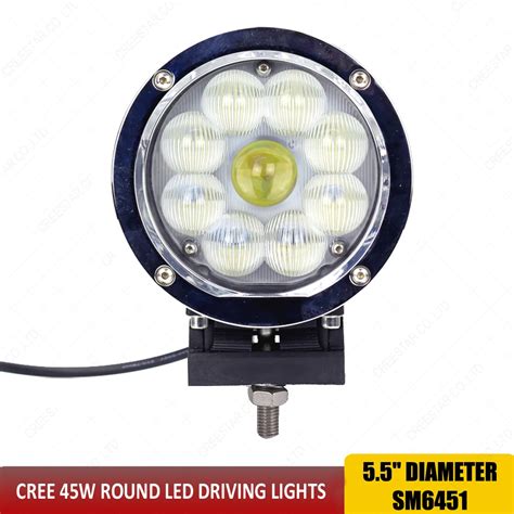 Inch Round W Led Driving Lights Spot Flood Beam For Offroad Wd