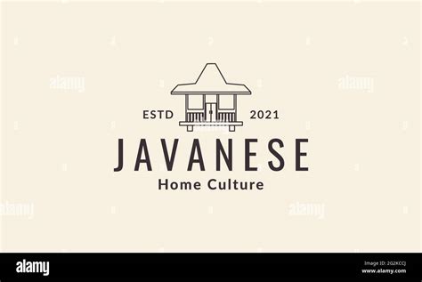 javanese culture home logo vector icon illustration design Stock Vector ...