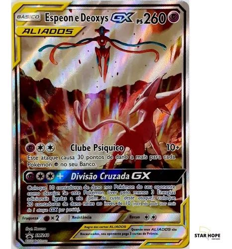 Carta Pokemon Espeon E Deoxys Gx Sm Parcelamento Sem Juros