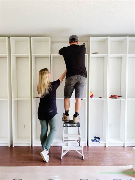 DIY Built In Bookshelves Using The IKEA Billy Bookcase Hack Keenely Bliss