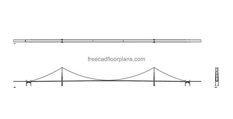 Suspension Bridge Free Cad Drawings
