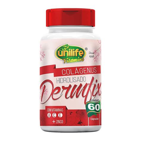 Colágeno Hidrolisado Dermfix Vitaminas 60 Caps 450 mg Unilife