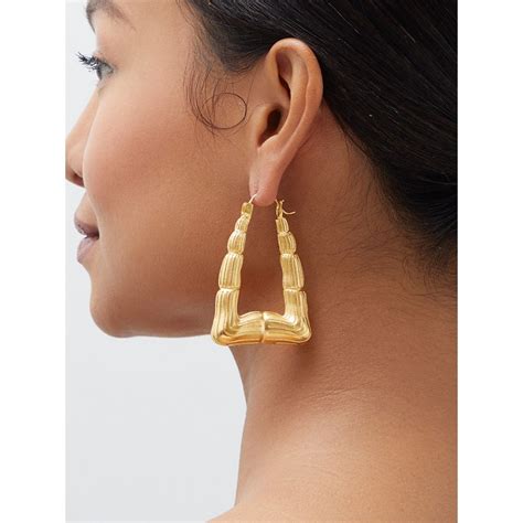 Buy Ethnic Andaz Athira Hoops Earrings Gold Online