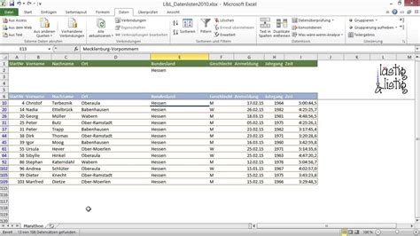 Excel 2010 Datenanalyse Tutorial Einfache Kriterien Definieren