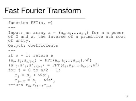 Ppt Fast Fourier Transform Powerpoint Presentation Free Download