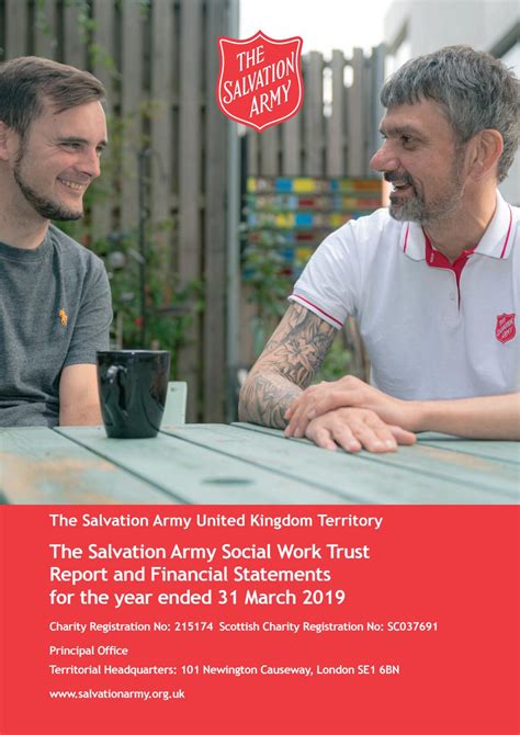 The Salvation Army Social Work Trust Report 31 March 2019 By The