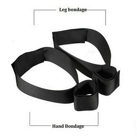 Pair Bondage Cosplay Thigh To Wrist Cuffs Restraints Slave Harness Sex Toy Sm Ebay