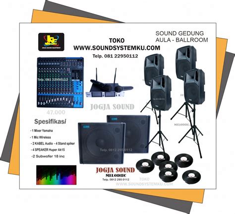 Paket Sound Gedung Ballroom Grosir Audio Perlengkapan Sound System