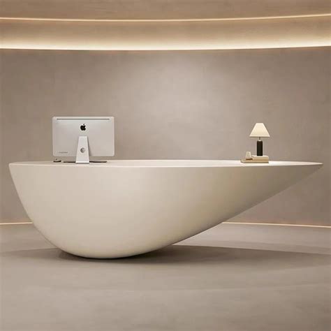 2 Person Peninsula Glass Reception Desk Office Unique Design Custom