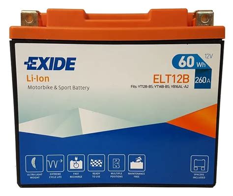 Akumulator Exide Li Ion Lithium Elt B V Wh A Akumulatory Moto