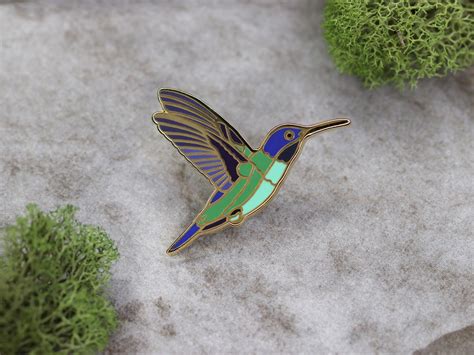 Hummingbird Enamel Pin Bird Enamel Pin Enamel Lapel Pin Etsy