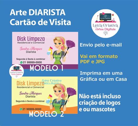 Cartao De Visita Faxineira Arte Digital Elo