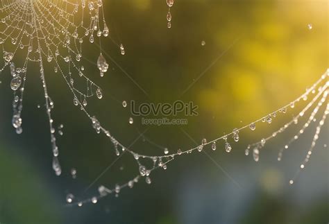 Spider Web With Dew Drops Picture And HD Photos | Free Download On Lovepik