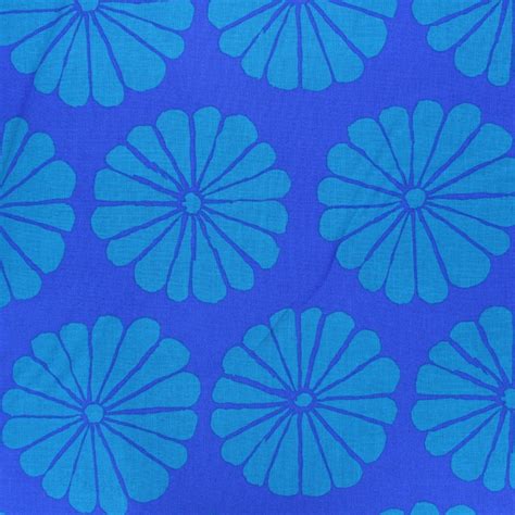 Tissu Popeline De Coton Kaffe Fassett Damask Flower Bleu Marine Mpm