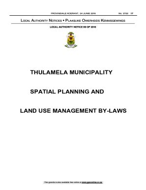 Fillable Online THULAMELA MUNICIPALITY SPATIAL PLANNING AND LAND USE