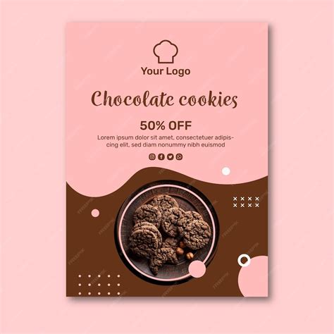 Free Vector Cookies Ad Flyer Template