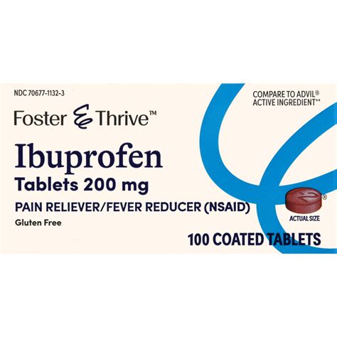 Ibuprofen 200 Mg Coated Tablets 100 Count Green Line Apothecary