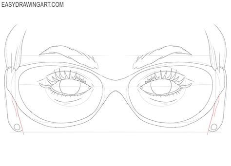 How to Draw Eyes with Glasses - Easy Drawing Art