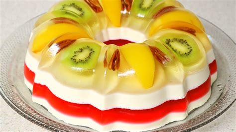 Gelatina De Fruta Leches Y Sabor Fresa Youtube