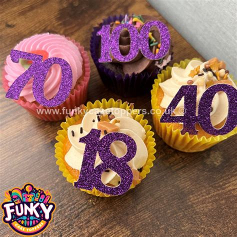 Number Cupcake Toppers Funky Cake Toppers