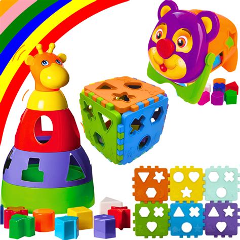 Brinquedo Crianca 1 Ano - Kit 3 Brinquedos Para montar Educativo Pedagógico criança 1 ano 12 ...