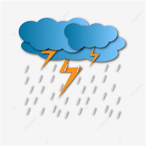Cuaca Hujan Badai Petir, Hujan Badai, Langit, Hujan PNG dan Vektor ...