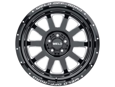 Weld Off Road Milled Gloss Black Stealth Wheel W Realtruck