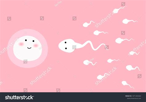 Sperm Egg Vector Illustration Stock Vector Royalty Free 1071284363