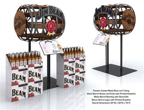 Jim Beam Exploding Barrel Display by Daniel Kosturik at Coroflot.com