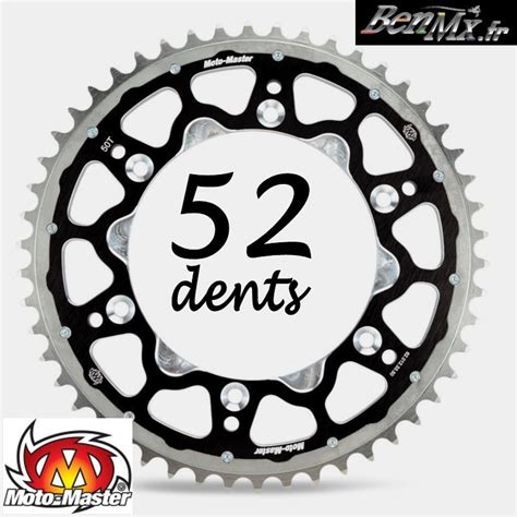 Couronne Acier Alu Moto Master Noir Dents Suzuki Rm