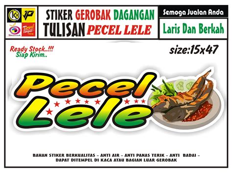 Stiker Kaca Gerobak Tulisan Pecel Lele Lazada Indonesia