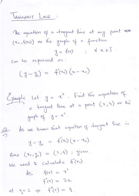 SOLUTION Tangent Line Implicit Differentiation Notes Calculus Studypool