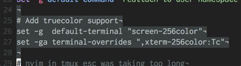 Vimrc Vim Under Tmux Looses Color Scheme In Iterm2 Vi And Vim Stack