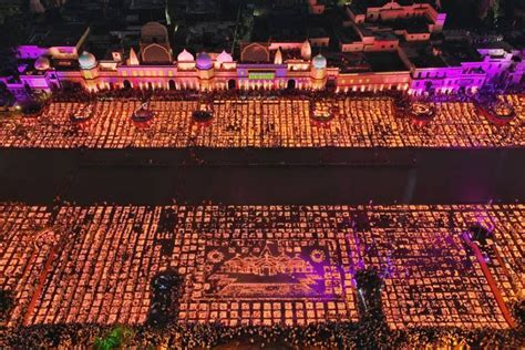 In Pictures Ayodhya Deepotsav 2022 Breaks Its Own Guinness Record With 1576 Lakh Diyas