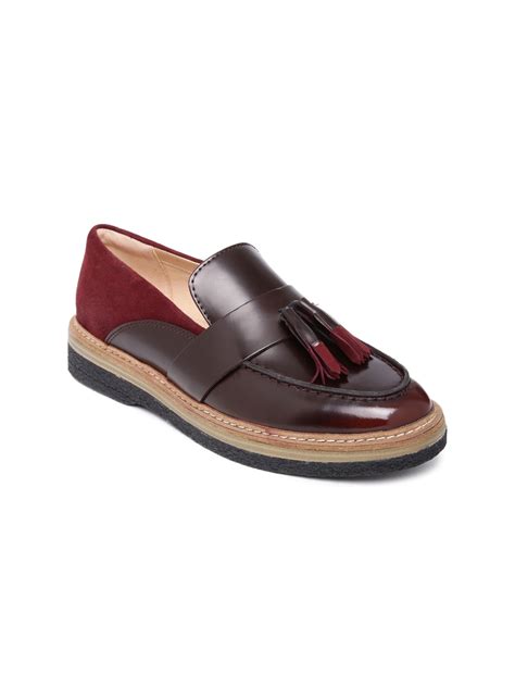 Buy Clarks Women Brown And Burgundy Loafers Casual Shoes For Women