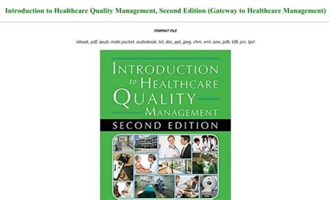 ~ Free Download Introduction To Healthcare Quality Management Second