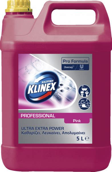 Klinex Παχύρρευστο Υγρό Χλώριο Ultra Extra Power Pink 5lt Skroutzgr