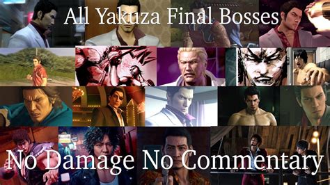 All Yakuza Final Bosses No Damage No Commentary Youtube