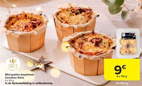 Mini Gratins Dauphinois Carrefour Extra 4 X 110g Promotie Bij Carrefour