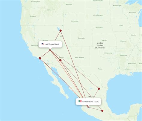 All Flight Routes From Las Vegas To Guadalajara Las To Gdl Flight Routes