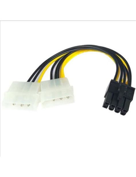 Dual Molex Lp Pin To Pin Pci E Express Converter Adapter Power